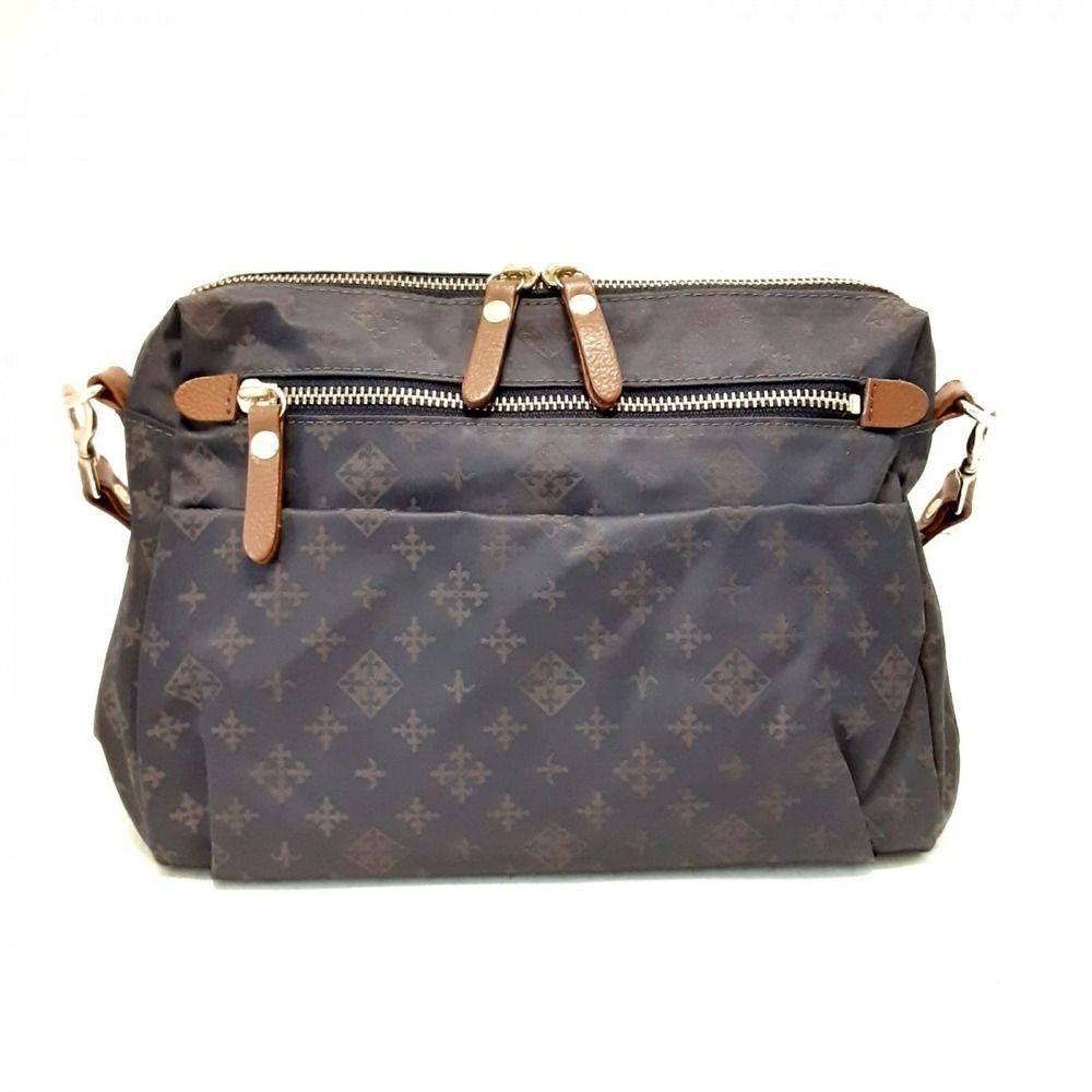 Russet Nylon Leather Shoulder Bag